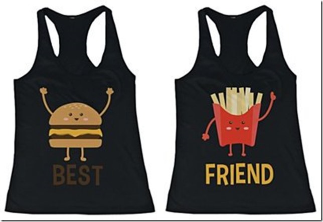 hamburger and fries tees