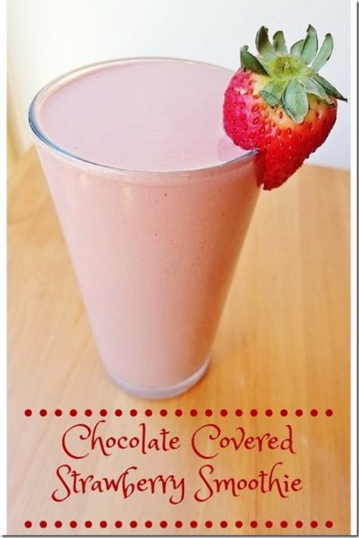 chocolate covered strawberry smoothie