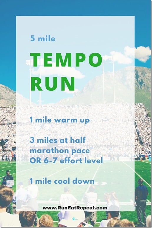 marathon training tempo run