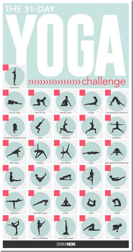 30 day yoga challenge calendar