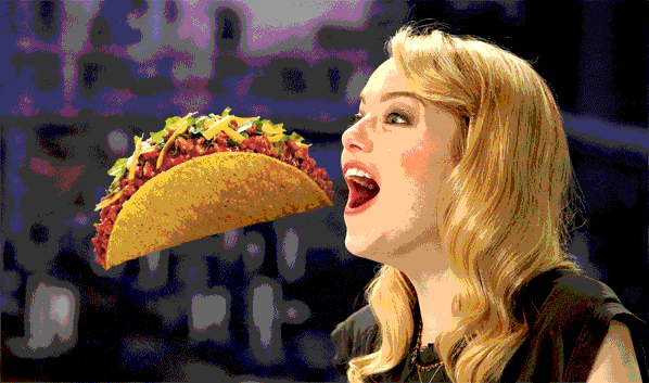 eating tacos