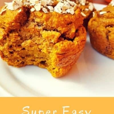 Super Easy Pumpkin Oatmeal Muffins