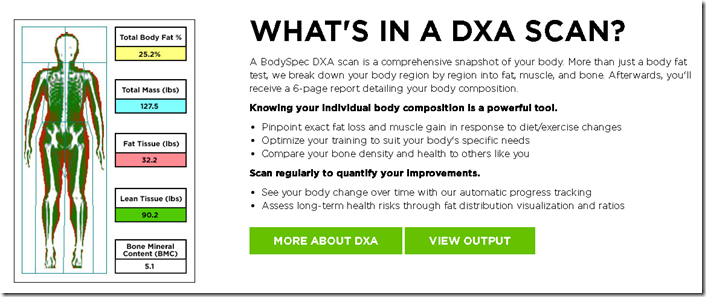 testing body fat and muscle