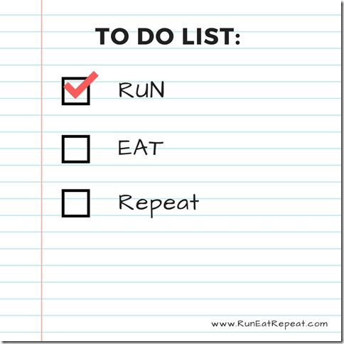 Run Eat Repeat list