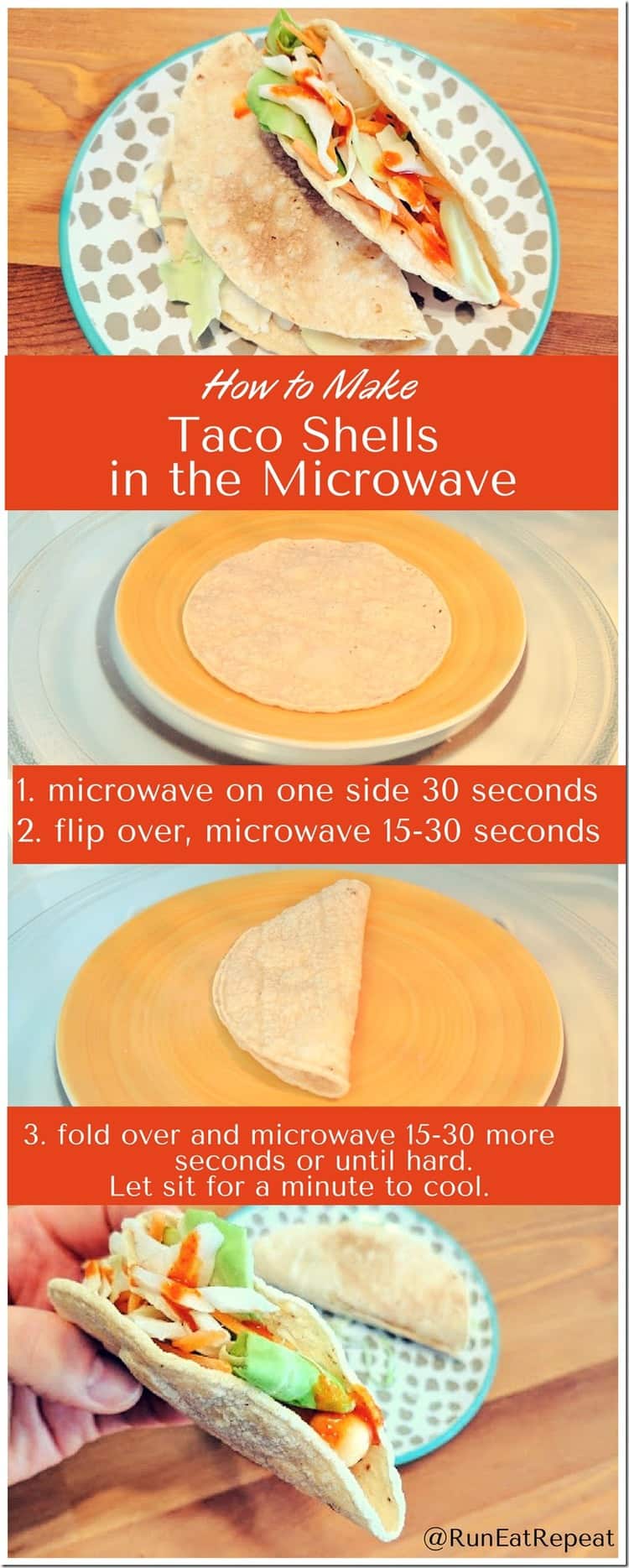 how to make hard taco shell in microwave