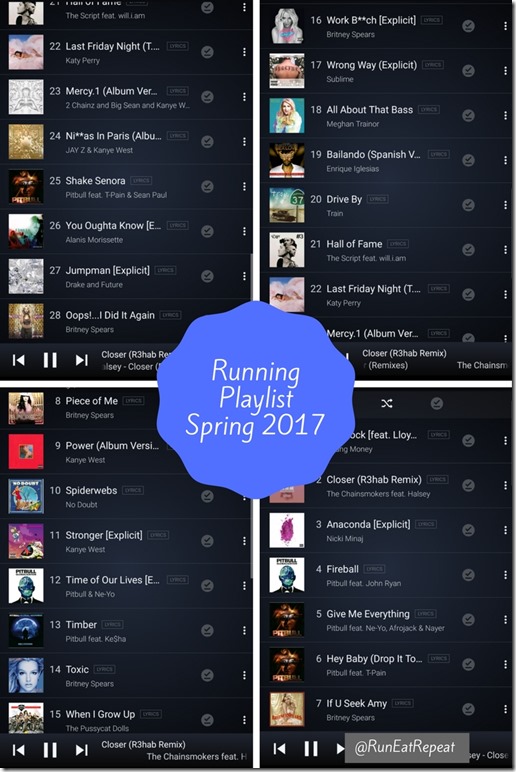 running playlist spring 2017