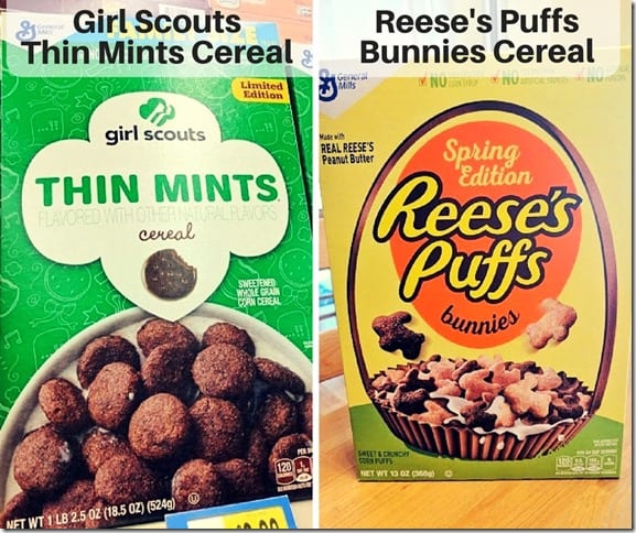 Thin Mints cereal vs reeses puffs bunnies review