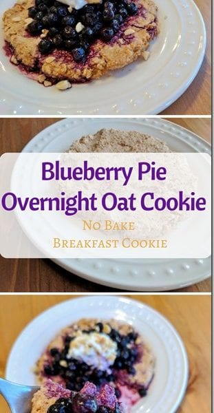 Blueberry Pie Oat Breakfast Cookie no bake recipe