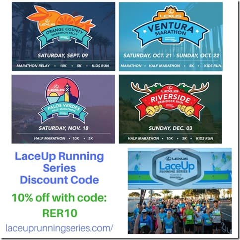 LaceUp Running Series California race discount code