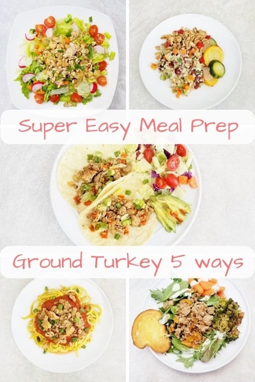 Easy Meal Prep–5 days of healthy meals with ground turkey