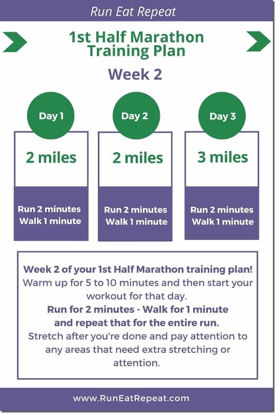 1st half marathon plan week 2 - June 2018 (1) (533x800)