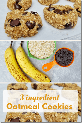 3 ingredient oatmeal cookies