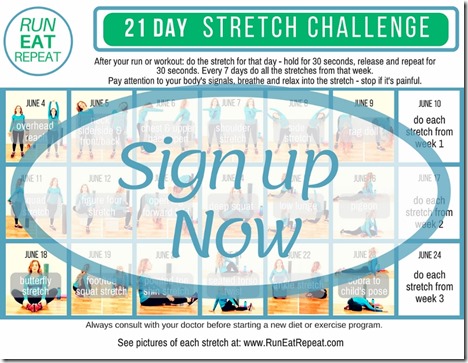 Run Eat Repeat 21 Day Stretch sign up