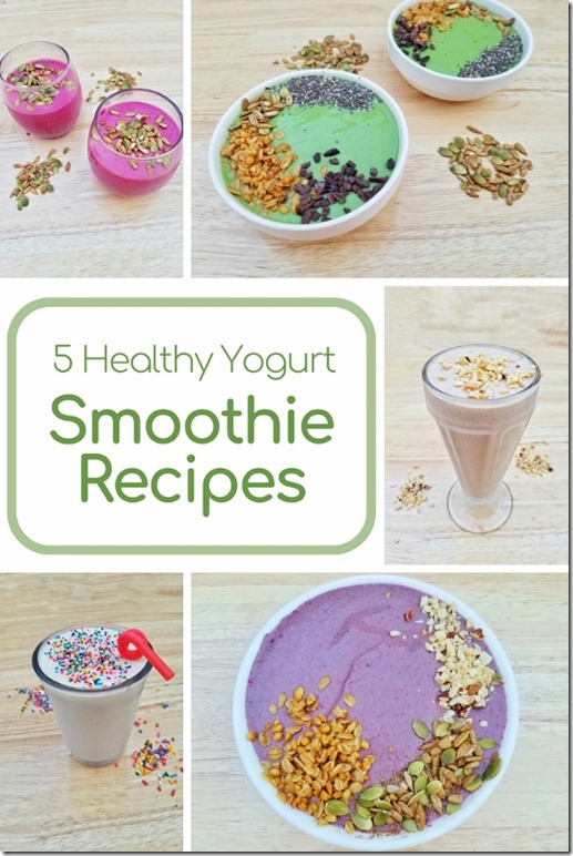 5 Smoothie Recipes with yogurt healthy breakfast for the week (534x800)