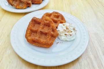 Churro Waffles Recipe–easy waffle maker hack Churro Waffles Recipe–easy waffle maker hack