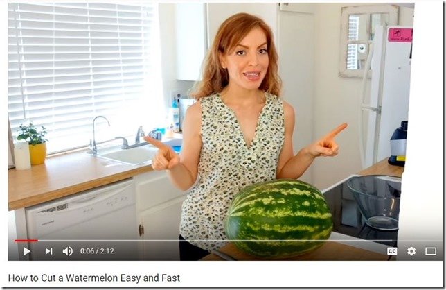 how to cut a watermelon video