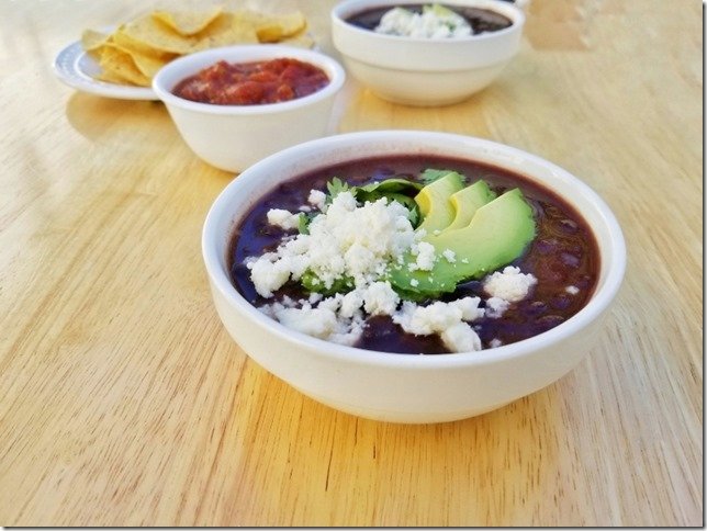 easy black bean soup with California cotija cheese 2 recipe