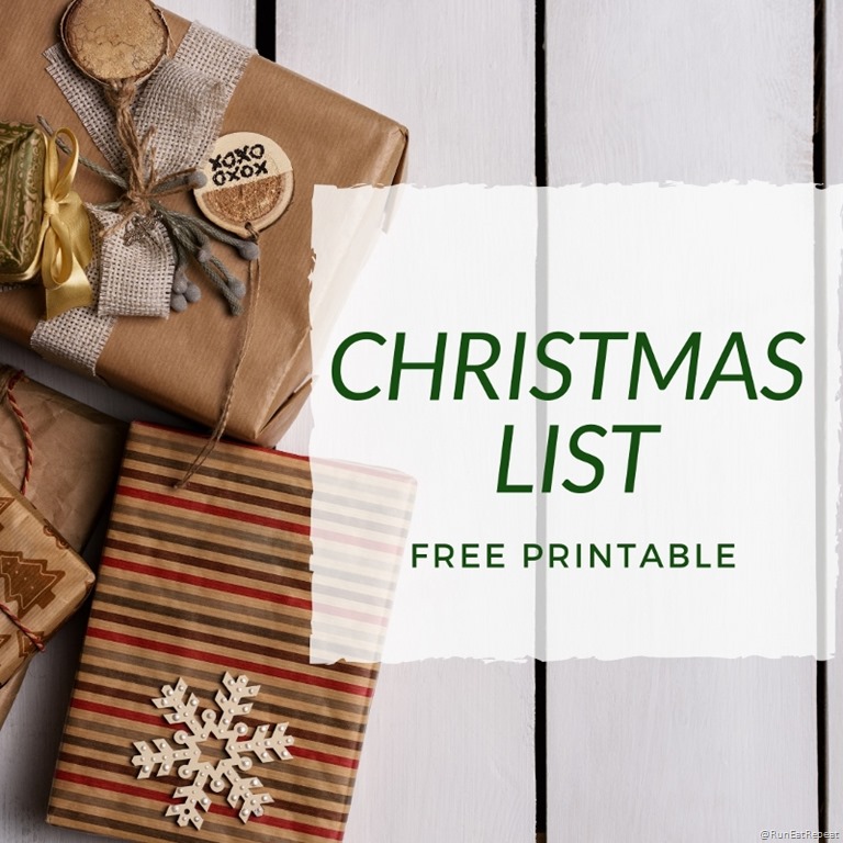Want Need Wear Read Christmas Wish List–Free Printable Minimal List Template - Run Eat Repeat