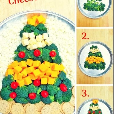 Christmas Tree Cheese Platter–Easy Appetizer and Centerpiece with Real California Dairy