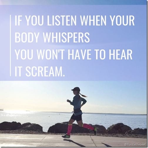 The Run Experience tips on injury prevention Listen when your body whispers (640x640)