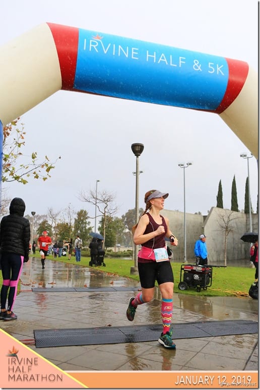 Irvine Half Marathon race finish line