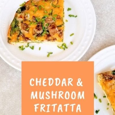 5-ingredient Mushroom Cheddar Frittata Recipe