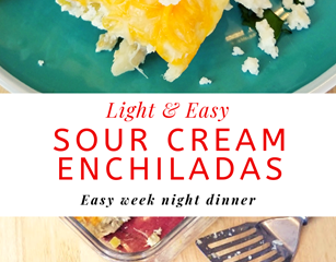 Light Sour Cream Enchiladas– Easy Weeknight Recipe Light Sour Cream Enchiladas– Easy Weeknight Recipe
