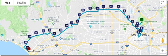 la marathon course map highlights