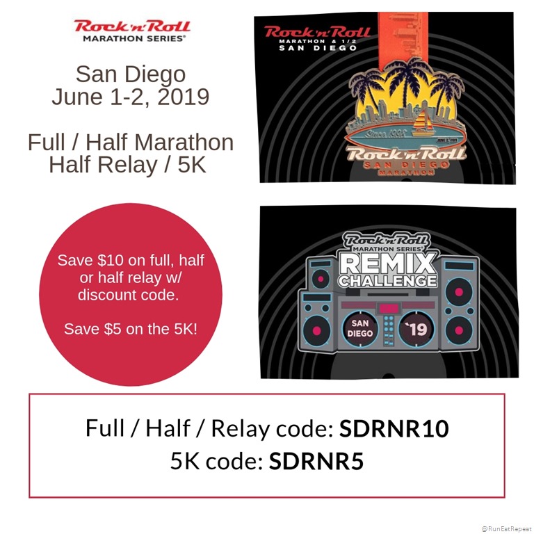 Rock N Roll San Diego Marathon Half Marathon & 5K Discount Code Run