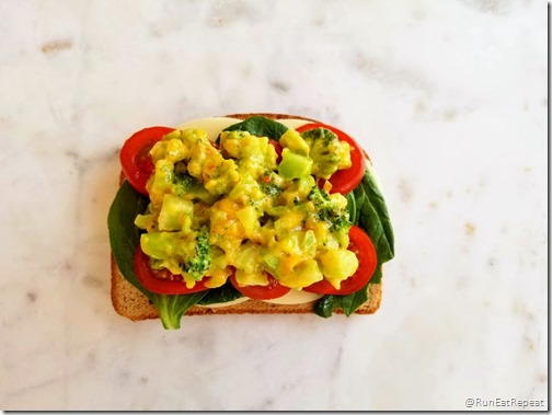 grilled cheese layers broccoli