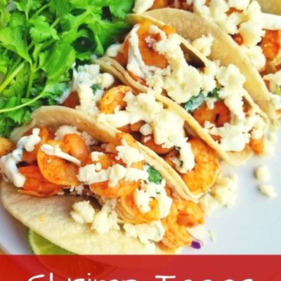 Sheet Pan Shrimp Tacos with Creamy Cilantro Sauce