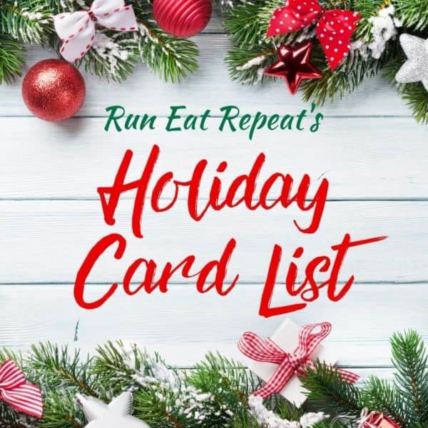 Holiday Card List Run Eat Repeat