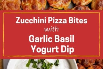 Zucchini Pizza Bites with Garlic Basil Yogurt Dip Zucchini Pizza Bites with Garlic Basil Yogurt Dip