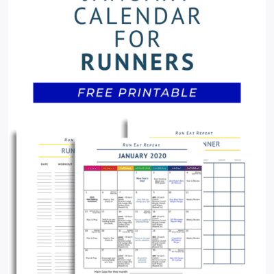 January Calendar, Running Log and Planner – free printable