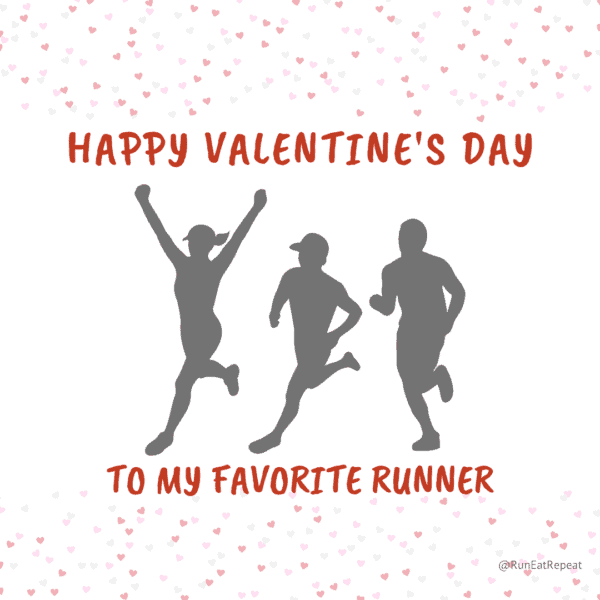 Happy Valentine's Day for runners meme @RunEatRepeat