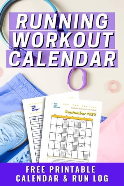 Running Plan Calendar printable