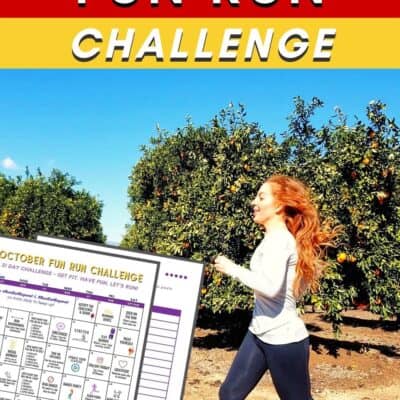 Fun Run Challenge – October Running Calendar Free Printable