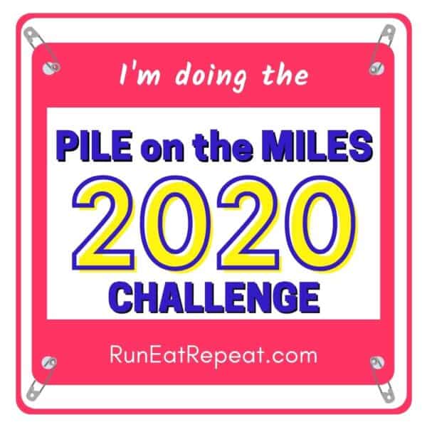 Running Challenge bib social share @RunEatRepeat - Pink