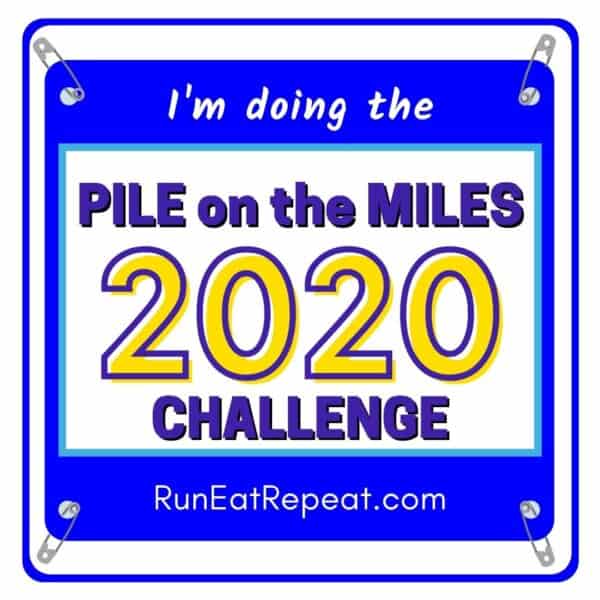 Pile on the Miles Running Challenge bib