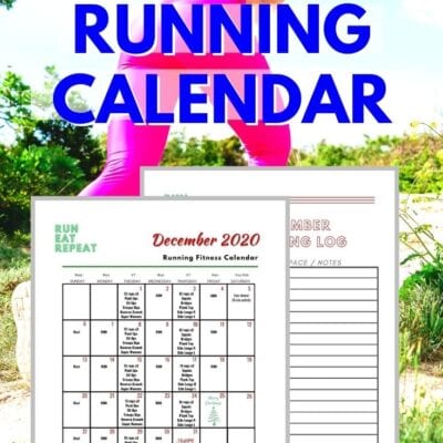 December Running Calendar FREE Printable Workout Planner