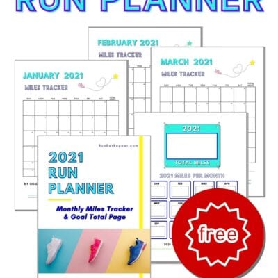 2021 Monthly Miles Tracker FREE Printable Planner for Runners