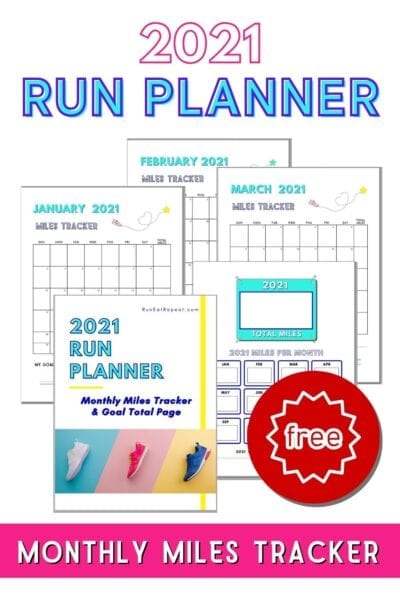 2021 Monthly Miles Tracker FREE Printable Planner for Runners