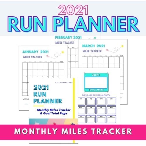 2021 Running Miles Tracker free printable