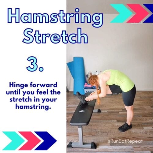 Hamstring stretch for runners