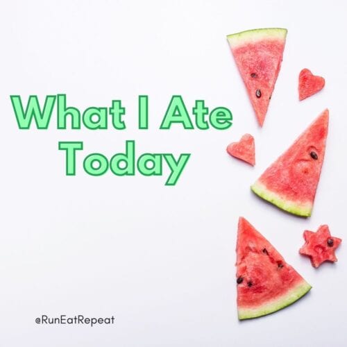 What I ate today Food Diary Runner Week example diet 