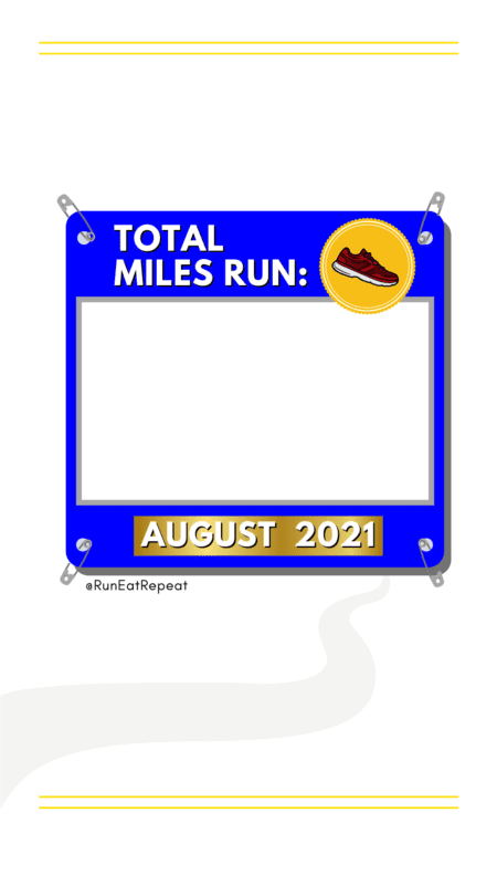Monthly Miles Running post for Instagram or Facebook