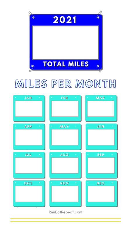 Monthly Miles Running post for Instagram or Facebook