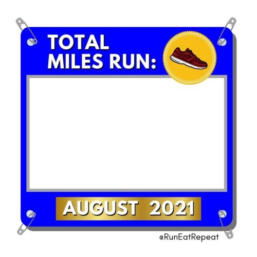 Monthly Miles Run Template for Instagram or Facebook