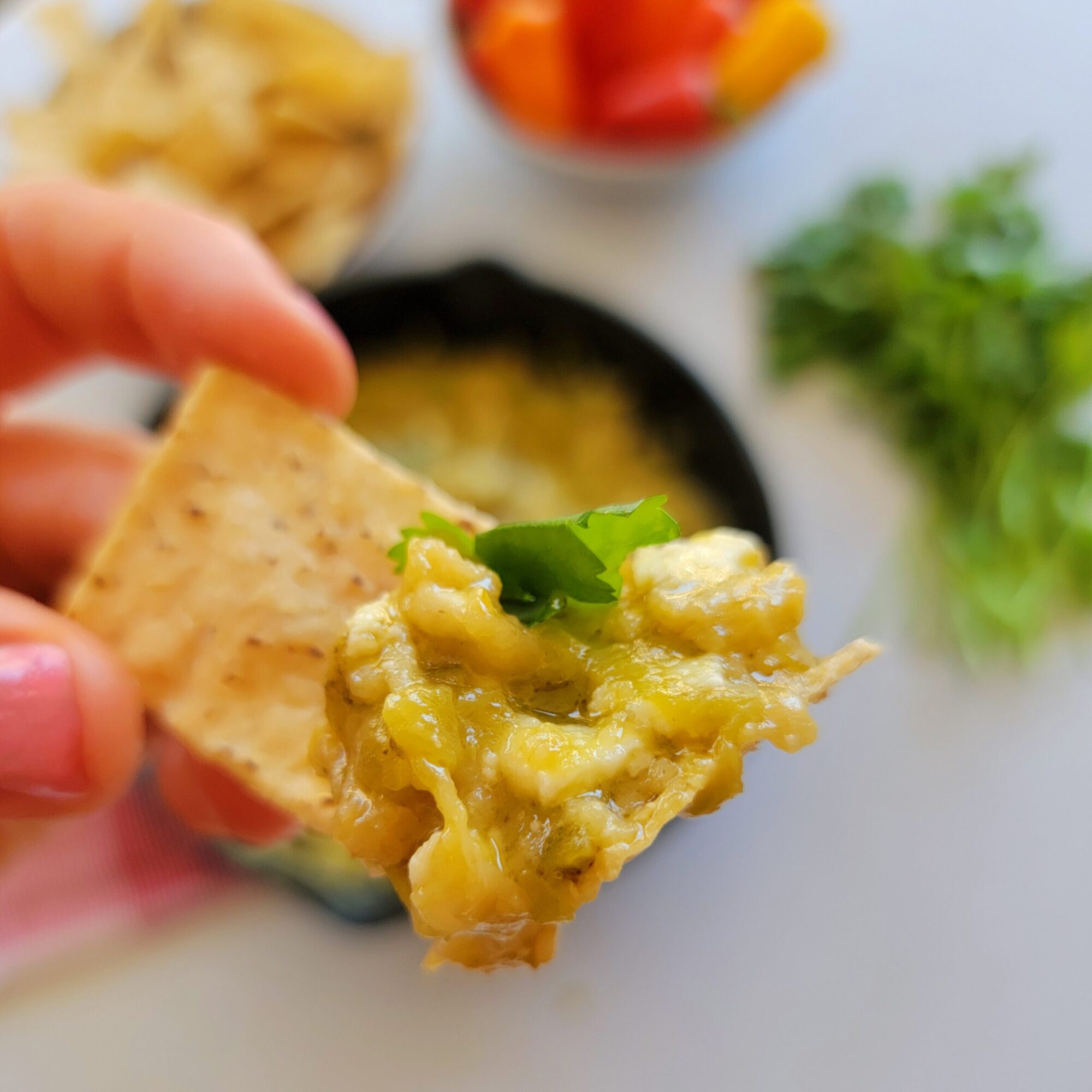 Easy Green Chile Queso Recipe Run Eat Repeat