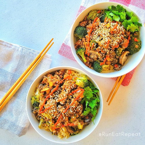 Teriyaki Bowls with Impossible meat Runner Recipe